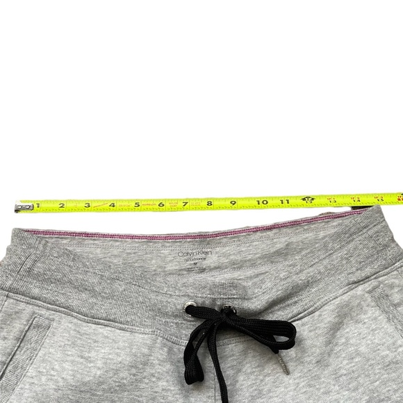 Calvin Klein Performance Logo Patch Sweatpants Grey Cozy Fleece Joggers (size M) - Picture 8 of 9